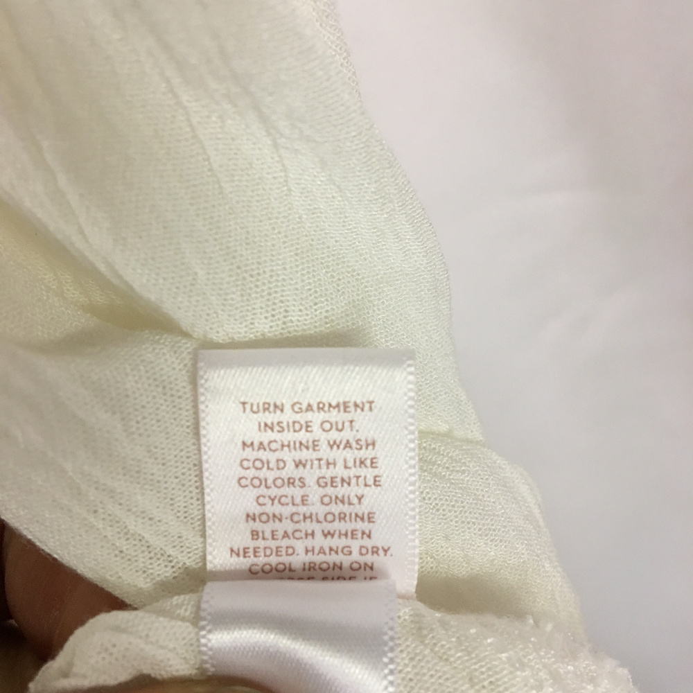 LC Lauren Conrad Sleeveless Crochet Cream Blouse - Picture 6 of 6